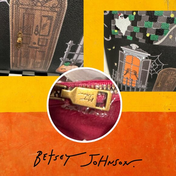 EUC 2025 Betsey Johnson Forever Home Haunted House Halloween Tote - Picture 4 of 4